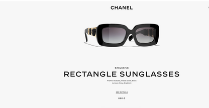 CHANEL 9183 EXCLUSIVE  RECTANGLE SUNGLASSES - Chanel Eyewear  🖤 - onlinechics.com