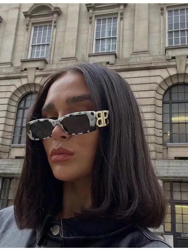 Balenciaga Eyewear Dynasty rectangle-frame sunglasses Unisex🖤
