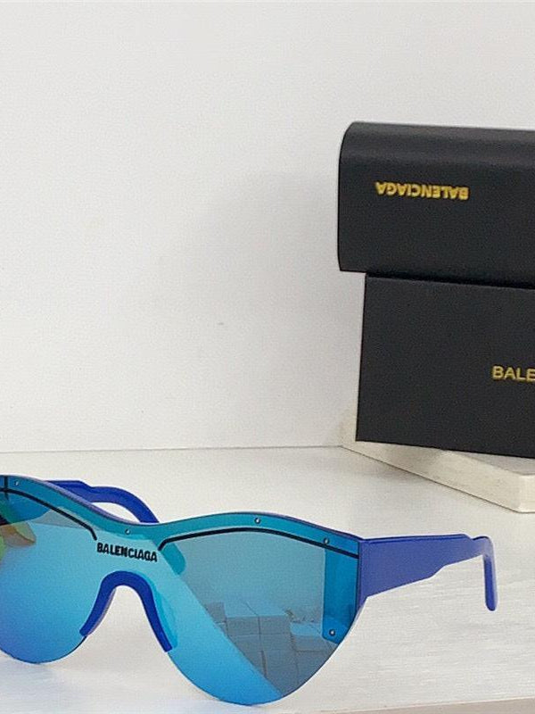 BALENCIAGA SKI 0004 Navy Blue Shield Mask Fashion Sunglasses BB0004SA Unisex 010  🖤