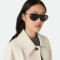 BOTTEGA VENETA BV1418 Knot Aviator Sunglasses💚