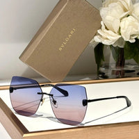 Bvlgari BV 40030 Serpenti Oversized Rimless Irregular Sunglasses ✨