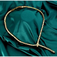 BVLGARI SERPENTI VIPER NECKLACE 18K Gold Plated Women's Jewelry GOLD-ROSE-WHITE  ✨