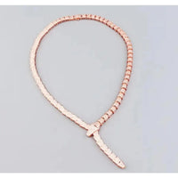 BVLGARI SERPENTI VIPER NECKLACE 18K Gold Plated Women's Jewelry GOLD-ROSE-WHITE  ✨