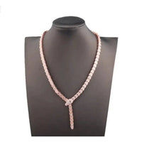 BVLGARI SERPENTI VIPER NECKLACE 18K Gold Plated Women's Jewelry GOLD-ROSE-WHITE  ✨