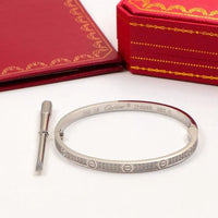 Cartier 18K Gold Plated Jewelry LOVE Bracelet yellow rose silver with Zircon✨