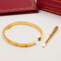 Cartier 18K Gold Plated Jewelry LOVE Bracelet yellow rose silver ✨