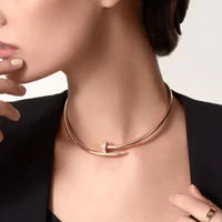 Cartier 18K Gold Plated JUSTE UN CLOU Necklace with diamonds✨