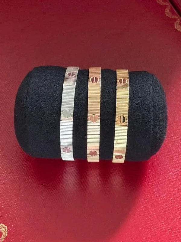 Cartier 18K Gold Plated  LOVE Flexible Bracelet yellow-rose-silver ✨