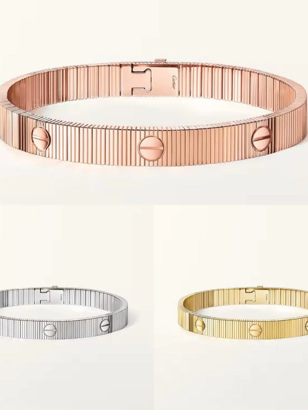 Cartier 18K Gold Plated  LOVE Flexible Bracelet yellow-rose-silver ✨