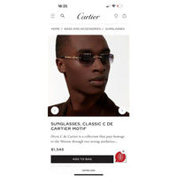 Cartier CLASSIC C DE CARTIER MOTIF CT0916 Sunglasses 🐆