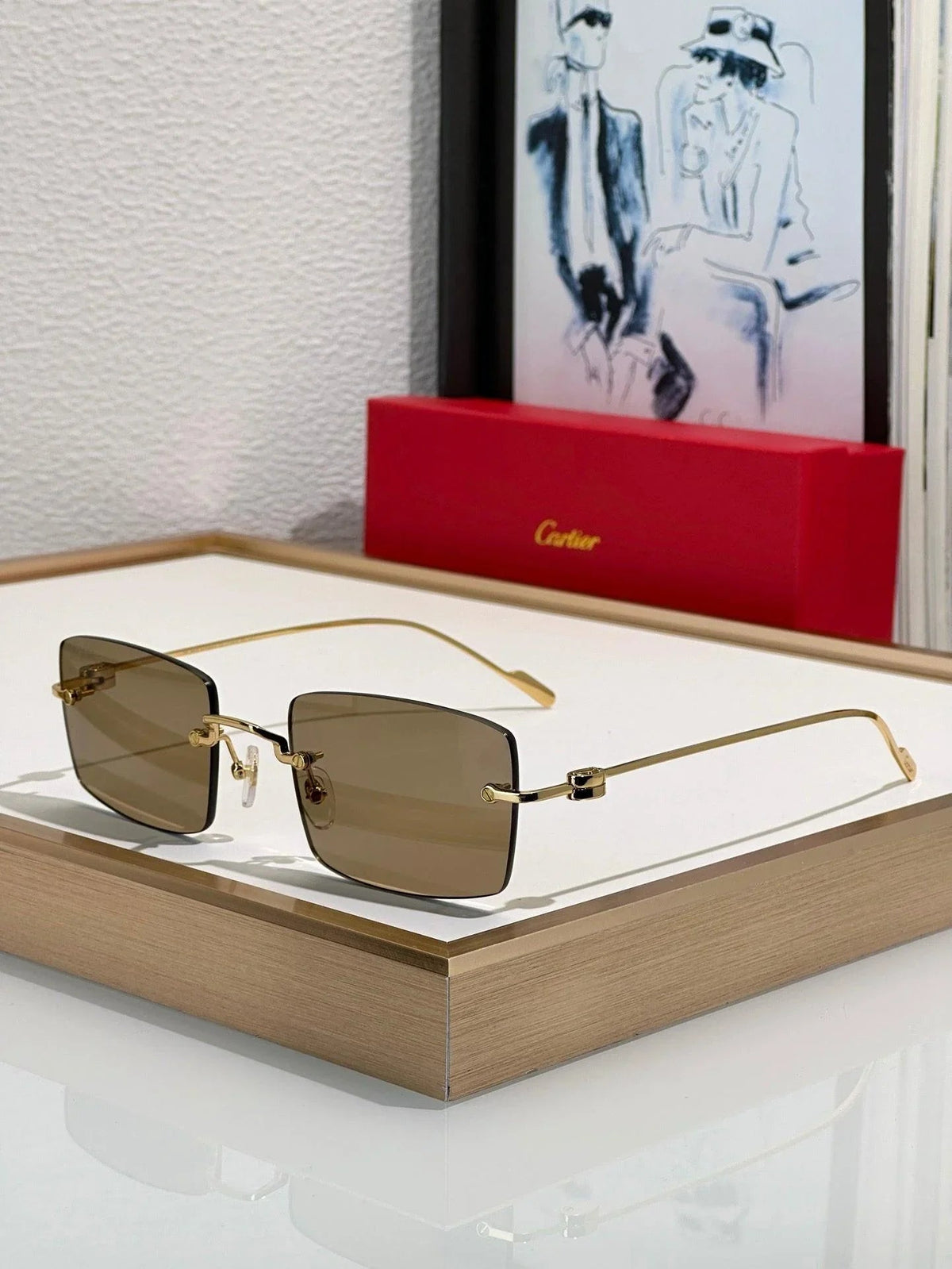 Cartier CT0367S 002 54 - Gold-Silver Unisex Sunglasses Precious 🐆 $11.000