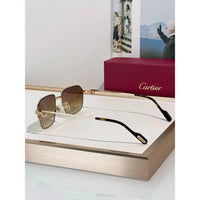 Cartier CT0445O 001 Première de Cartier Rectangle Shape Sunglasses NEW 🐆