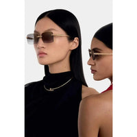 Cartier CT0544S 002 Gold Grey Rectangular Photochromic Unisex Sunglasses 🐆