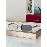 Cartier CT0544S 002 Gold Grey Rectangular Photochromic Unisex Sunglasses 🐆