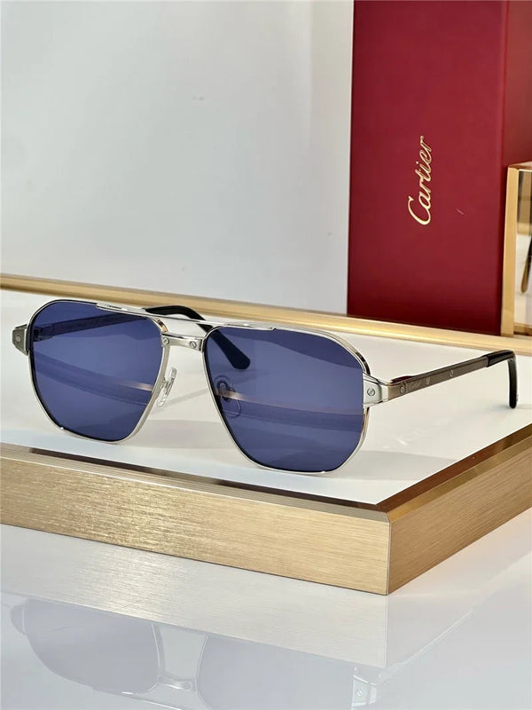 Cartier Exception POLARISED CT0424S 001 Sunglasses Pilot 59-15-140 ✨