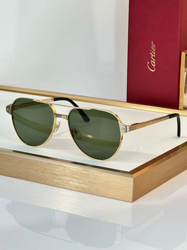 Cartier Exception POLARISED CT0425S 001 Sunglasses Pilot 59-16-140 ✨