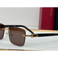CARTIER Lens Buffalo Horn 60MM-140MM Men's Sunglasses CT 0031RS 001 ✨