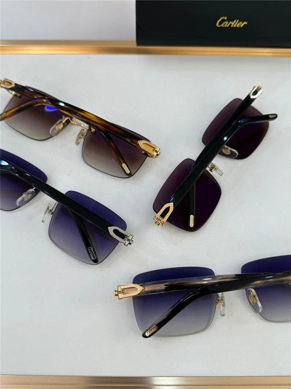 CARTIER Lens Buffalo Horn 60MM-140MM Men's Sunglasses CT 0031RS 001 ✨