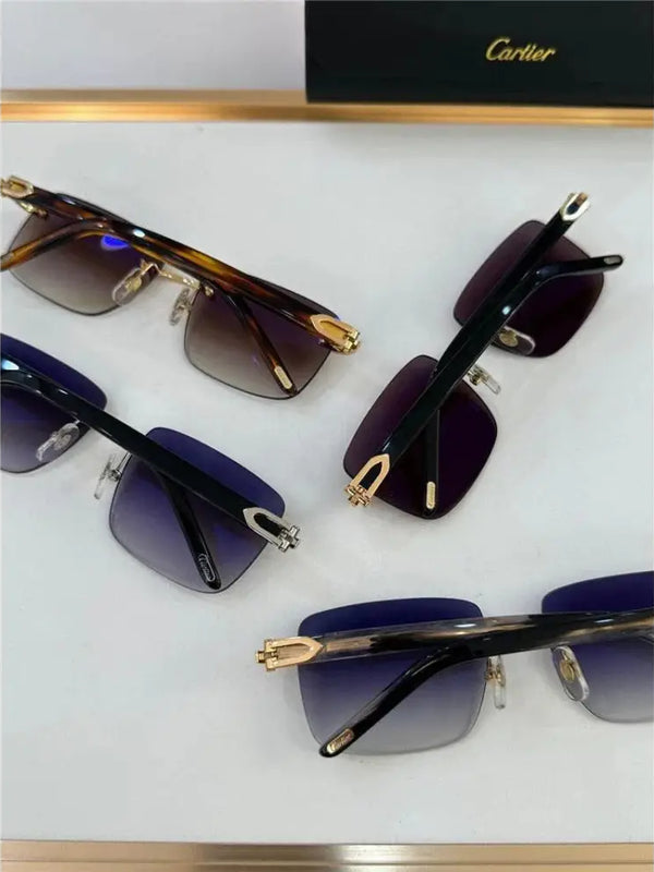 CARTIER Lens Buffalo Horn 60MM-140MM Men's Sunglasses CT 0031RS 001 ✨