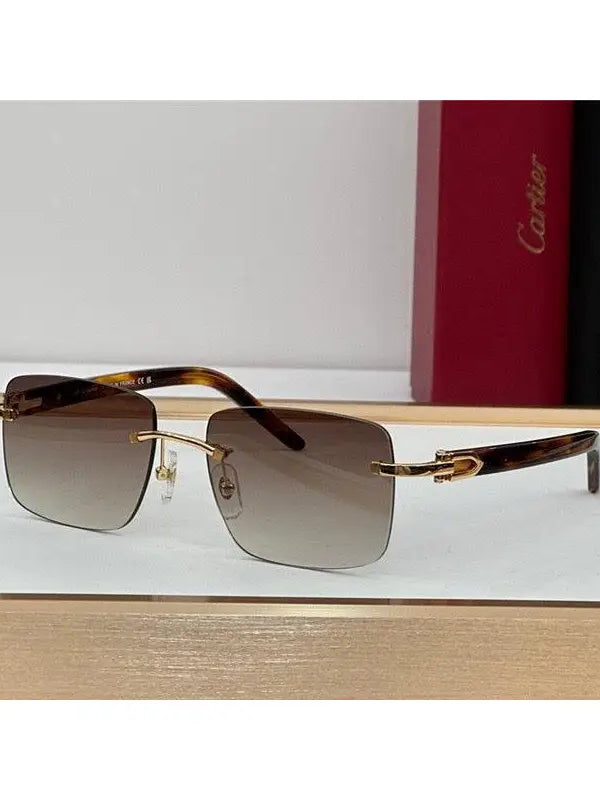 CARTIER Lens Buffalo Horn 60MM-140MM Men's Sunglasses CT 0031RS 001 ✨