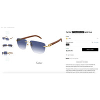 Cartier PREMIÈRE DE CARTIER CT0040RS  Sunglasses 🐆 $2300