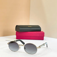 Cartier Première Round-Frame Gold-Tone and Wood CT0464S Sunglasses 🐆 $3500