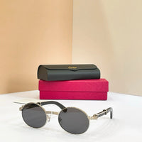 Cartier Première Round-Frame Gold-Tone and Wood CT0464S Sunglasses 🐆 $3500