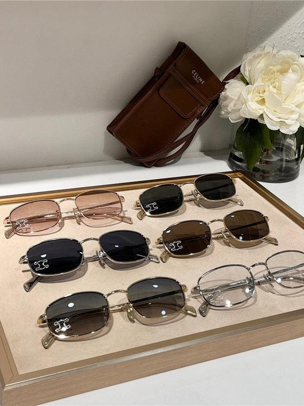 CELINE 2024 ovals Triomphe metal 40284 Sunglasses ✨