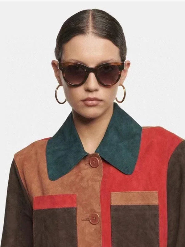 Celine BOLD 3 DOTS CL 4003 IN 01B Round Women's Sunglasses✨