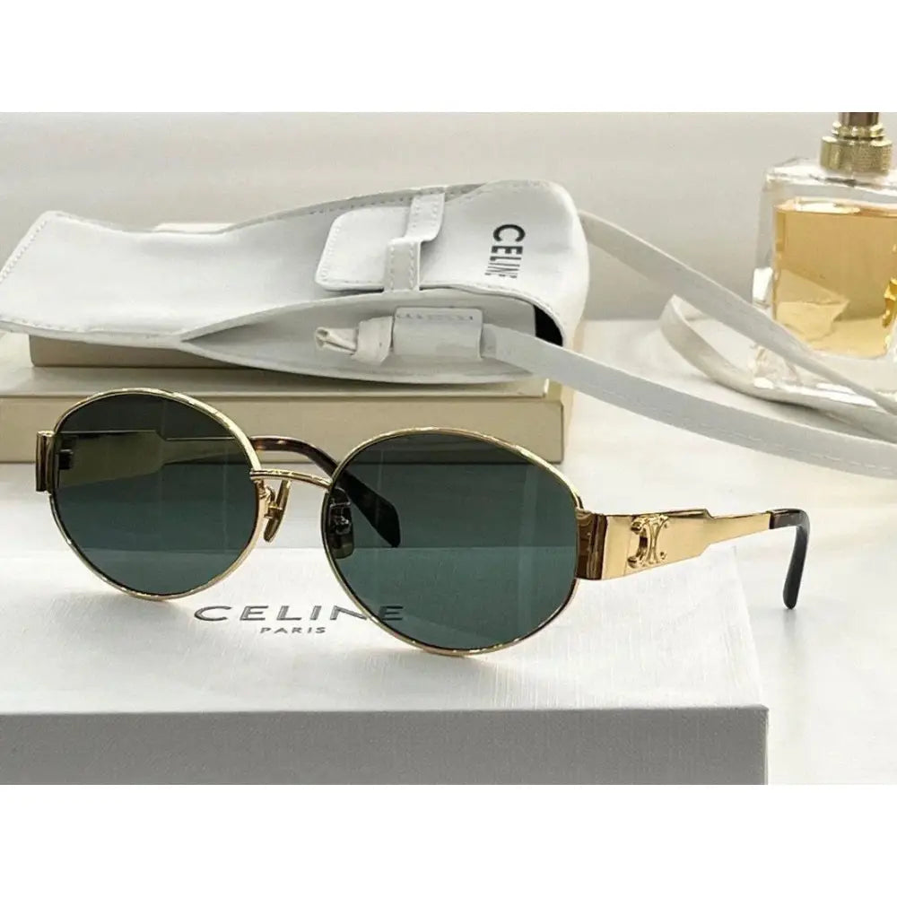 CELINE ovals Triomphe Metal 01 CL40235U 30N Sunglasses ✨