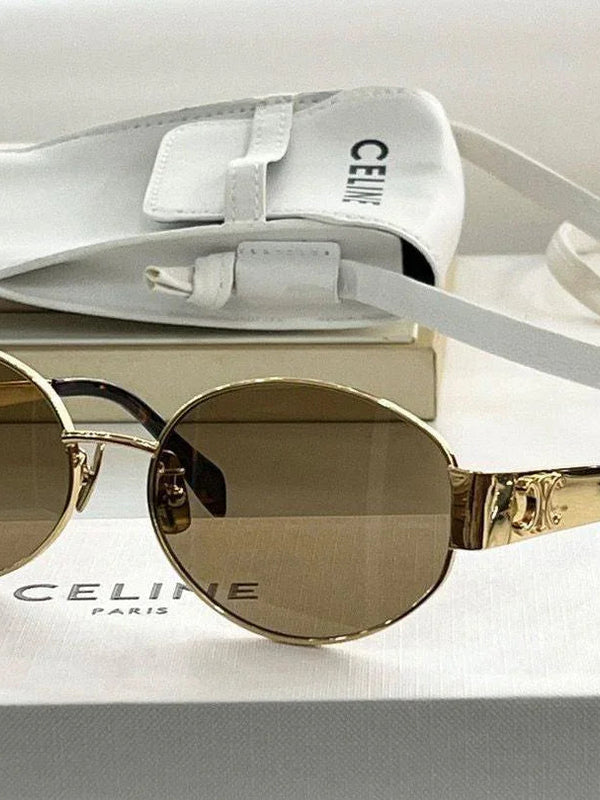 CELINE ovals Triomphe Metal 01 CL40235U 30N Sunglasses ✨
