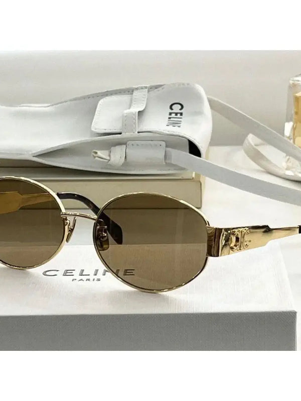 CELINE ovals Triomphe Metal 01 CL40235U 30N Sunglasses ✨
