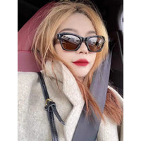 CELINE Rectangular Cat Eye Sunglasses CL40058I Black Women's Sunglasses ✨