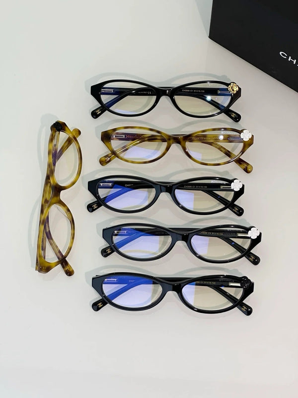 CHANEL 3099 Eyeglasses Camellia CC logo cateye frame Eyewear  🖤