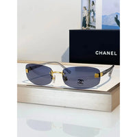 CHANEL 4067 Purple Rimless Women Sunglasses Square Chanel Eyewear  🖤