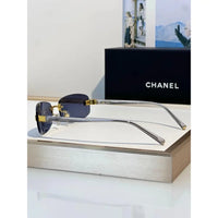 CHANEL 4067 Purple Rimless Women Sunglasses Square Chanel Eyewear  🖤