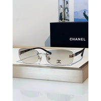 CHANEL 4067 Purple Rimless Women Sunglasses Square Chanel Eyewear  🖤