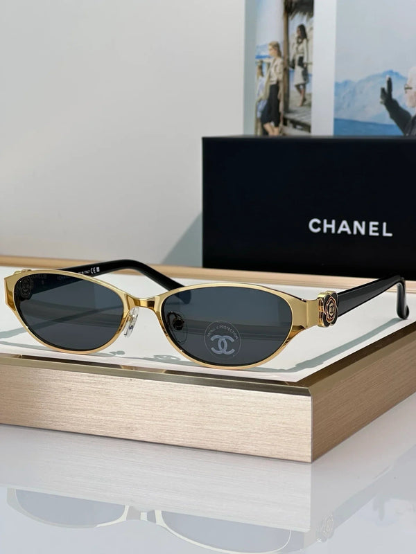 CHANEL 4166 Camellia Rectangle Sunglasses Eyewear  🖤