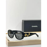 CHANEL 5113 Black Sunglasses W/ 3D Flower Side Detail   🖤
