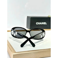 CHANEL 5113 Black Sunglasses W/ 3D Flower Side Detail   🖤