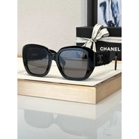CHANEL 5512 Square Sunglasses Acetate & Tweed Black & Gold frame 6 Colors ✨