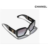 CHANEL 5512 Square Sunglasses Acetate & Tweed Black & Gold frame 6 Colors ✨