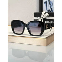 CHANEL 5512 Square Sunglasses Acetate & Tweed Black & Gold frame 6 Colors ✨