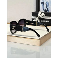 CHANEL 5512 Square Sunglasses Acetate & Tweed Black & Gold frame 6 Colors ✨