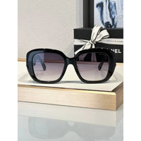 CHANEL 5512 Square Sunglasses Acetate & Tweed Black & Gold frame 6 Colors ✨