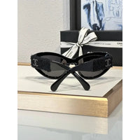 '-  CHANEL 5513 Cat Eye Sunglasses Acetate & Tweed Black & Gold frame 5 Colors ✨