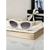 '-  CHANEL 5513 Cat Eye Sunglasses Acetate & Tweed Black & Gold frame 5 Colors ✨
