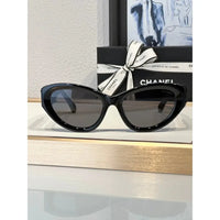 '-  CHANEL 5513 Cat Eye Sunglasses Acetate & Tweed Black & Gold frame 5 Colors ✨