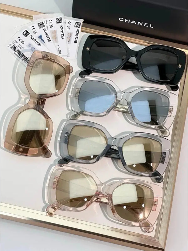 CHANEL 9173  Square Sunglasses - Silver Pink Mirror - Chanel Eyewear  🖤