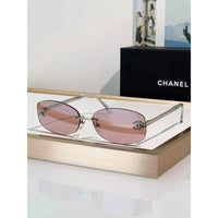 CHANEL 9561  Oval Sunglasses - Silver Pink Mirror - Chanel Eyewear  🖤